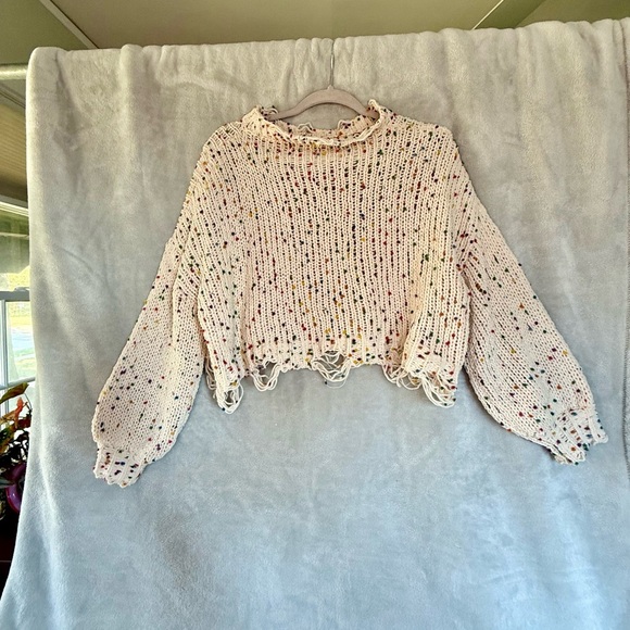 Colorful Speckled Knit Sweater - Picture 3 of 6